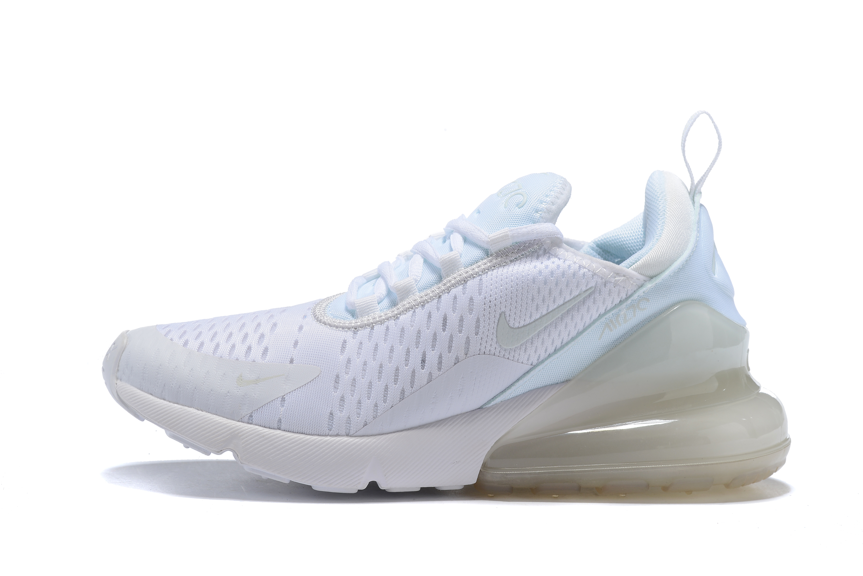 Nike Air Max 270 Midnight All White Shoes - Click Image to Close
